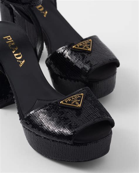 prada strappy platform sandals|Prada platform wedge sandals.